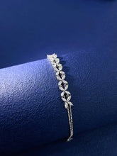 Load image into Gallery viewer, LUOWEND 18K White Gold Real Natural Diamond Bracelet for Women
