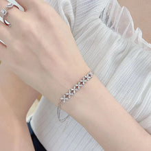 Load image into Gallery viewer, LUOWEND 18K White Gold Real Natural Diamond Bracelet for Women
