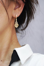 Load image into Gallery viewer, LUOWEND 18K Yellow Gold Real Natural Diamond Drop Earrings for Women
