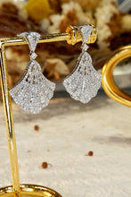Load image into Gallery viewer, LUOWEND 18K White Gold Real Natural Diamond Drop Earrings for Women
