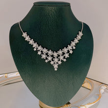 Load image into Gallery viewer, LUOWEND 18K White Gold Real Natural Diamond Necklace for Women
