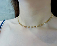 Load image into Gallery viewer, LUOWEND 18K Yellow Gold Real Natural Diamond Necklace for Women
