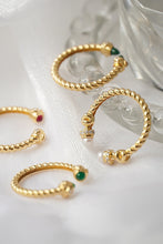 Load image into Gallery viewer, LUOWEND 18K Yellow Gold Real Natural Ruby Ring for Women
