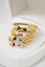 Load image into Gallery viewer, LUOWEND 18K Yellow Gold Real Natural Ruby Ring for Women
