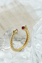 Load image into Gallery viewer, LUOWEND 18K Yellow Gold Real Natural Ruby Ring for Women
