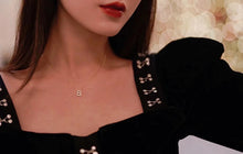 Load image into Gallery viewer, LUOWEND 18K Rose Gold Real Natural Diamond Pendant Necklace for Women
