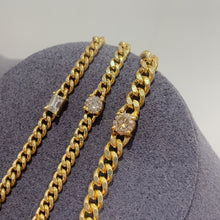 Load image into Gallery viewer, LUOWEND 18K Yellow Gold Real Natural Diamond Bracelet for Women
