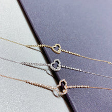 Load image into Gallery viewer, LUOWEND 18K White or Yellow or Rose Gold Real Natural Diamond Bracelet for Women
