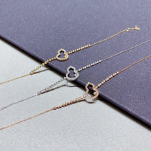 Load image into Gallery viewer, LUOWEND 18K White or Yellow or Rose Gold Real Natural Diamond Bracelet for Women
