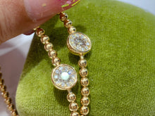 Load image into Gallery viewer, LUOWEND 18K Yellow Gold Real Natural Diamond Bracelet for Women
