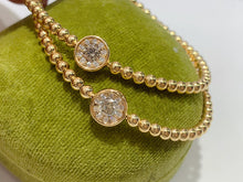 Load image into Gallery viewer, LUOWEND 18K Yellow Gold Real Natural Diamond Bracelet for Women
