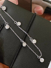 Load image into Gallery viewer, LUOWEND 18K White Gold Real Natural Diamond Bracelet for Women
