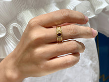 Load image into Gallery viewer, LUOWEND 18K Yellow Gold Real Natural Ruby Ring for Women
