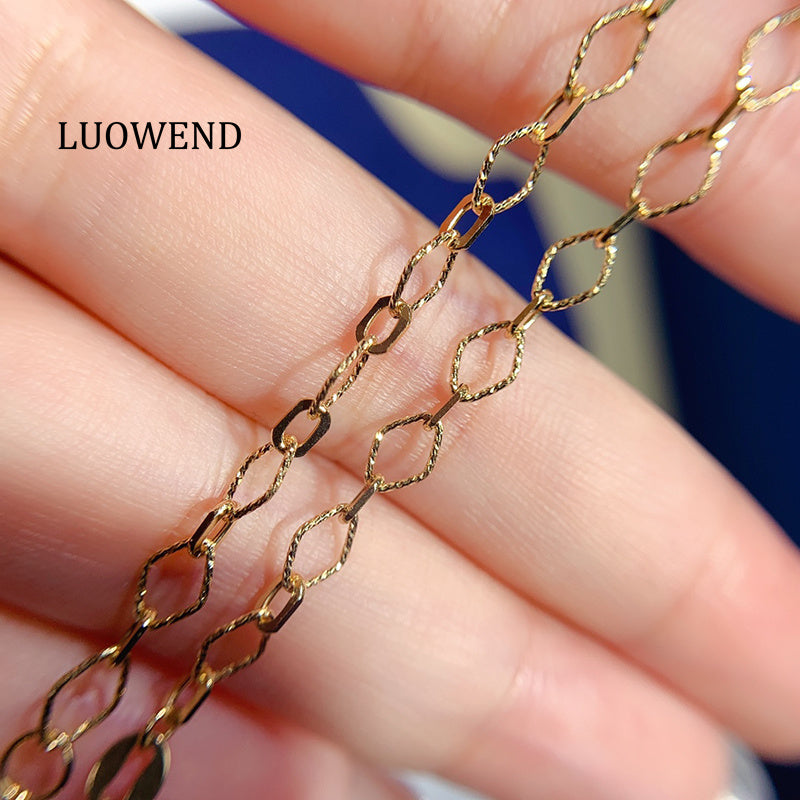 LUOWEND 18K Yellow Gold Bracelet for Women