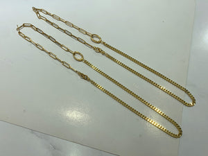 LUOWEND 18K Yellow Gold Necklace for Women