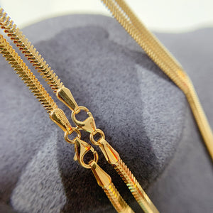 LUOWEND 18K Yellow Gold Snake Chain Necklace for Women
