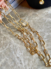Load image into Gallery viewer, LUOWEND 18K Yellow Gold Diamond Necklace for Women
