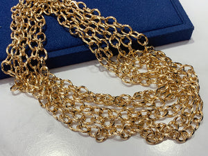 LUOWEND 18K Yellow Gold Necklace for Women