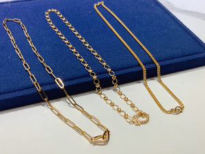 LUOWEND 18K Yellow Gold Real Natural Diamond Necklace for Women