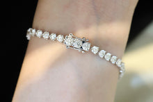 Load image into Gallery viewer, LUOWEND 18K White Gold Real Natural Diamond Bracelet for Women
