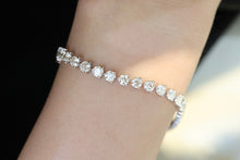 Load image into Gallery viewer, LUOWEND 18K White Gold Real Natural Diamond Bracelet for Women
