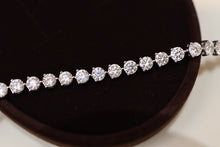 Load image into Gallery viewer, LUOWEND 18K White Gold Real Natural Diamond Bracelet for Women
