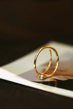 Load image into Gallery viewer, LUOWEND 18K Yellow Gold Real Natural Diamond Ring for Women

