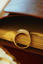 Load image into Gallery viewer, LUOWEND 18K Yellow Gold Real Natural Diamond Ring for Women
