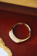 Load image into Gallery viewer, LUOWEND 18K Yellow Gold Real Natural Diamond Ring for Women
