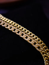 Load image into Gallery viewer, LUOWEND 18K Yellow Gold Real Natural Diamond Bracelet for Women
