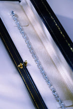 Load image into Gallery viewer, LUOWEND 18K White Gold Real Natural Aquamarine Bracelet for Women
