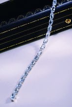 Load image into Gallery viewer, LUOWEND 18K White Gold Real Natural Aquamarine Bracelet for Women
