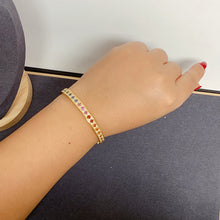 Load image into Gallery viewer, LUOWEND 18K Yellow Gold Natural Color Sapphire Bangle for Women
