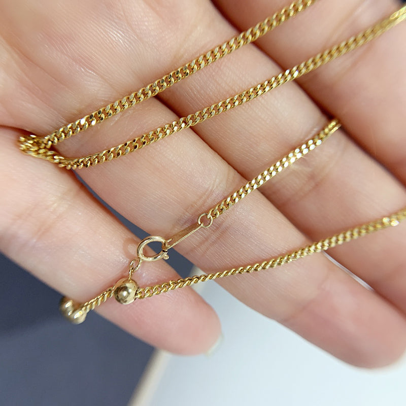 LUOWEND 18K Yellow Gold Necklace for Women