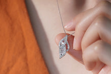 Load image into Gallery viewer, LUOWEND 18K White Gold Real Natural Diamond Pendant Necklace for Women
