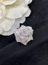 Load image into Gallery viewer, LUOWEND 18K White Gold Real Natural Diamond Ring for Women
