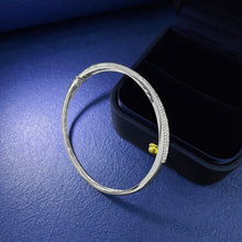 Load image into Gallery viewer, LUOWEND 18K White Gold Real Natural Diamond Bracelet for Women
