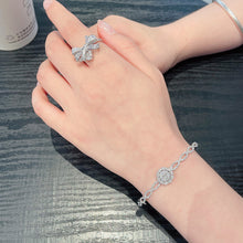 Load image into Gallery viewer, LUOWEND 18K White Gold Real Natural Diamond Bracelet for Women
