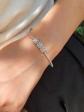 Load image into Gallery viewer, LUOWEND 18K White Gold Real Natural Diamond Bracelet for Women
