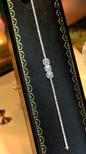Load image into Gallery viewer, LUOWEND 18K White Gold Real Natural Diamond Bracelet for Women
