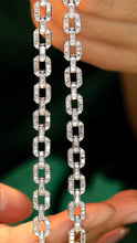 Load image into Gallery viewer, LUOWEND 18K White Gold Real Natural Diamond Bracelet for Women

