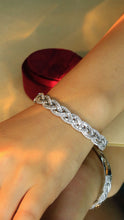 Load image into Gallery viewer, LUOWEND 18K White Gold Real Natural Diamond Bracelet for Women
