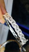Load image into Gallery viewer, LUOWEND 18K White Gold Real Natural Diamond Bracelet for Women

