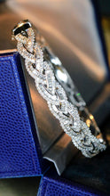 Load image into Gallery viewer, LUOWEND 18K White Gold Real Natural Diamond Bracelet for Women
