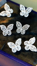 Load image into Gallery viewer, LUOWEND 18K White Gold Real Natural Diamond Stud Earrings for Women
