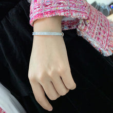 Load image into Gallery viewer, LUOWEND 18K White Gold Real Natural Diamond Bracelet for Women
