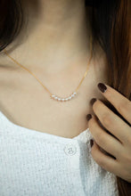 Load image into Gallery viewer, LUOWEND 18K Yellow Gold Real Natural Akoya Pearl Necklace for Women
