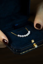 Load image into Gallery viewer, LUOWEND 18K Yellow Gold Real Natural Akoya Pearl Necklace for Women
