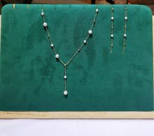 Load image into Gallery viewer, LUOWEND 18K White or Yellow Gold Real Natural Freshwater Pearl Necklace for Women
