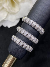 Load image into Gallery viewer, LUOWEND 18K White Gold Real Natural Diamond Ring for Women
